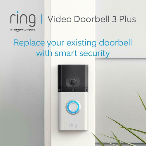 Pic 2 - Ring Video Doorbell 3 with Chime - Black Grey - Deal Mania